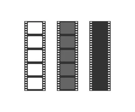 Cinema strip templates icon. Film roll 35mm symbol. Sign slide
