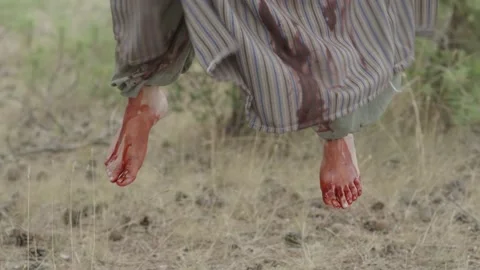 Cinema suicide reenactment Stock Footage 166739730