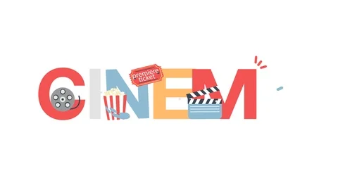 Cinema text Stock Footage 92475063
