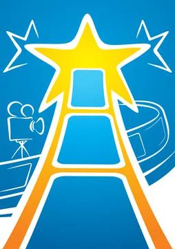 Cinema theme poster Stock Illustration