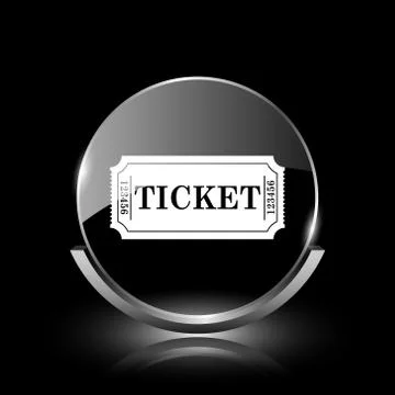 Cinema ticket icon Stock Illustration