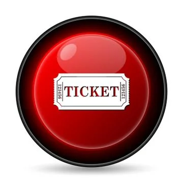 Cinema ticket icon. internet button on white background.. Stock Illustration