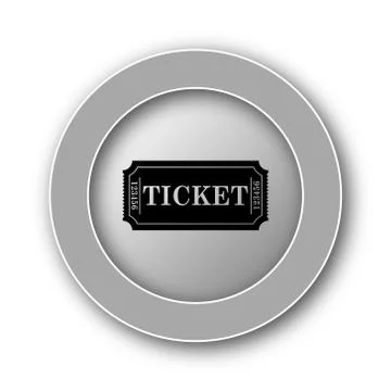 Cinema ticket icon. Internet button on white background.. Stock Illustration