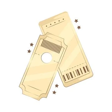 Cinema Ticket Illustration Stock Illustration