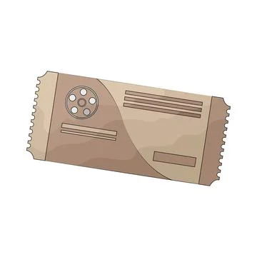 Cinema ticket illustration Stock Illustration
