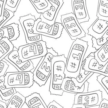 Cinema ticket seamless pattern. Cinema theater theme vector background Ilustración de archivo