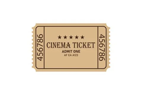 Cinema ticket template Illustration