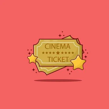 Cinema Ticket Vector Design Element Stock Illustration