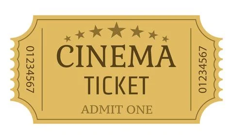 Cinema ticket vector Stock Illustration