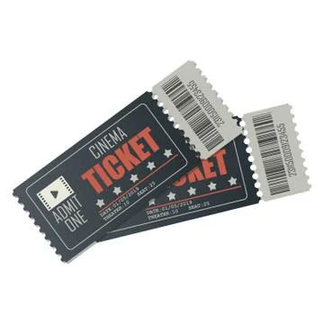 Cinema ticket vector illustration isolated on white background Stock Illustration