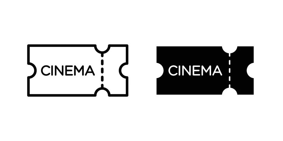 Cinema tickets icon set. Vector EPS 10 스톡 일러스트