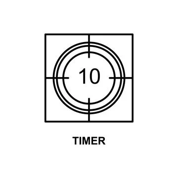 Cinema timer icon. Element of cinema for mobile concept and web apps. Thin line Stock Illustration