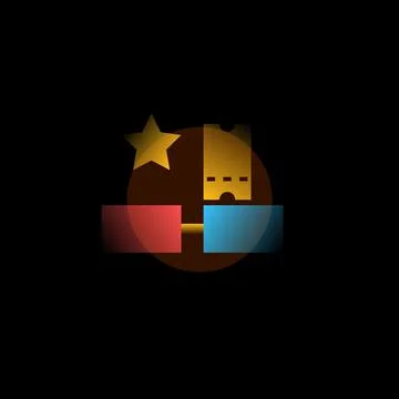 Cinema. Vector icon in gradient style. Editable illustration Illustrazione stock