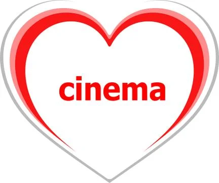 Cinema word. information concept Stock Illustration