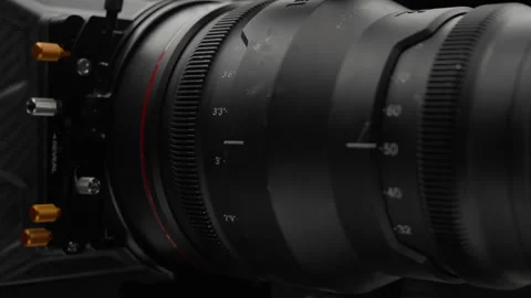 Cinema Zoom Lens Scale Transition Production Macro Vídeo Stock 346149581