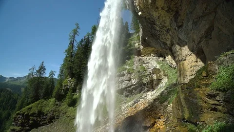 Cinemagraph - 4K waterfall in mountains Stock Footage 79560782