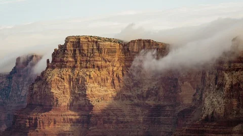 Cinemagraph of Clouds over the Edge of The Grand Canyon Stock Footage 109109123