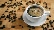 Cinemagraph Of Coffee Pouring In A Cup Stock Footage