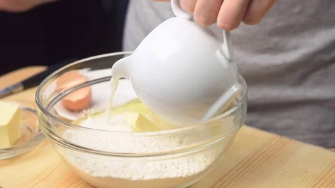 Cinemagraph - The concept of dough preparation . Stock Footage 78047982