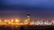 Cinemagraph - Control Tower Los Angeles International Airport Lax. Motion Photo Stock Footage