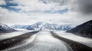 Cinemagraph Of Flowing Ice Fields In Yukon Canada Stock Footage