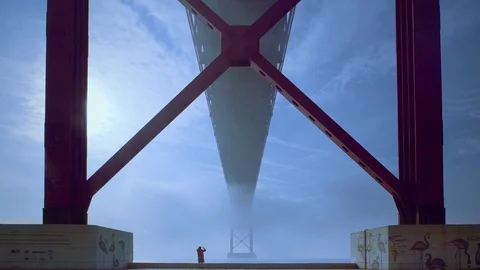 Cinemagraph Loop - Clouds Under the Bridge - motion photo Stock Footage 98711544