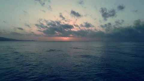 Cinemagraph loop of dramatic sky over the ocean Stock Footage 142496281