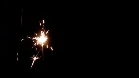 Cinemagraph loop, photo motion. Dark background. Bengal lights, christmas spa Stock Footage 83832354