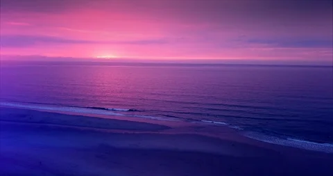 Cinemagraph Loop - Sunset over Violet Shores - motion photo Stock Footage 98713387