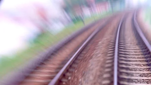 Cinemagraph Loop - Train POV - motion photo Stock-Footage 98712205