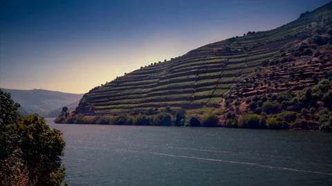 Cinemagraph Loop - Train in the Valley, Landscape - motion photo Stock Footage 98315762