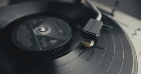Cinemagraph Loop Vinyl Player Detail Stock Footage 99083113