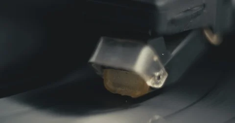 Cinemagraph Loop Vinyl Player Macro Detail Stock Footage 99083191