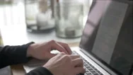 Cinemagraph Of Man Typing And Working On Laptop Computer Loop Stock Footage