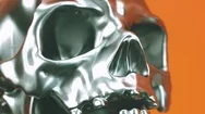 Cinemagraph Of Metal Skull In Motion Halloween Stock Footage
