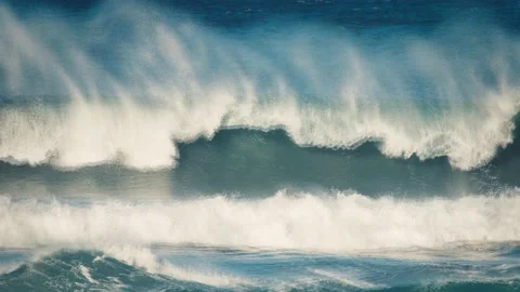 Cinemagraph motion loop of big giant wave in the ocean Stock Footage 151796741