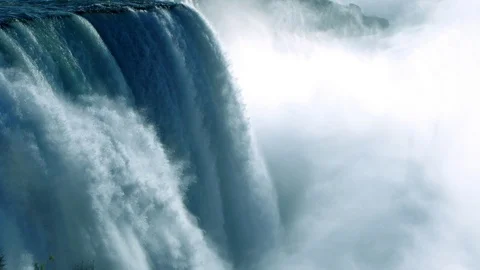 Cinemagraph of Niagara Falls waterfall with mist close up Stock Footage 105036768