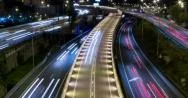 Cinemagraph Night Scene Of Traffic And Roads.time Lapse - Long Exposure - 4K Stock Footage