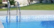Cinemagraph - Outdoor Swimming Pool With Rippling Water Stock Footage