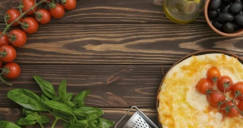 Cinemagraph - Pizza. Copy space. Motion Photo. Stock Footage 112638527