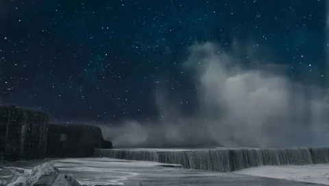 Cinemagraph of planet in galaxy space science fiction background Stock Footage 133802024