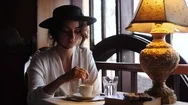 Cinemagraph - Portrait Of A Girl In A Hat Stock Footage