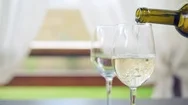 Cinemagraph - Pouring A Glass Of White Wine. Stock Footage