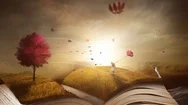 Cinemagraph Of Reading Book Of Mystery And Dreams Stock Footage