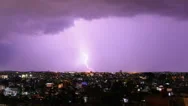 Cinemagraph Seamless Loop Of A Thunderstorm Time-Lapse Over Patan And Kathmandu Stock Footage