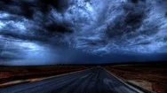 Cinemagraph Of Storm Clouds Over Highway Stock Footage