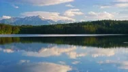 Cinemagraph. Summer Nature Mountain Forest Lake Landscape, Time-Lapse. Stock Footage