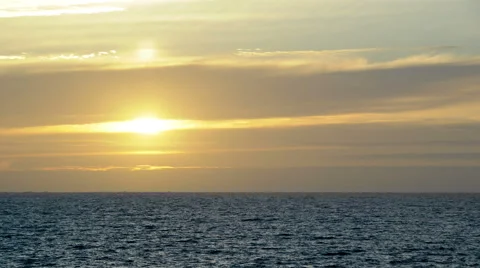 Cinemagraph with timelapse. Accelerated sunset over a frozen ocean. Stock Footage