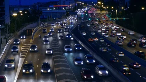 Cinemagraph of traffic scene  at night. Stock Footage 78196406