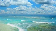 Cinemagraph Of The White Clouds Running Over The Turquoise Sea In Uhd Stock Footage